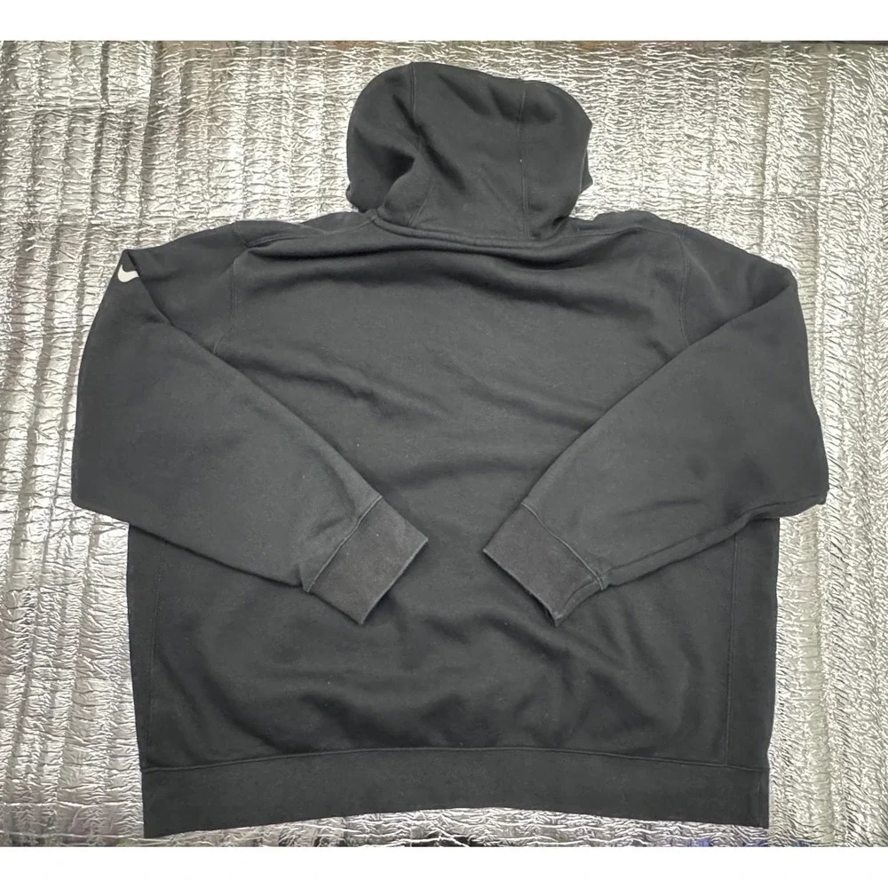 Nike New York Jets NFL Hoodie Mens XXL Black Distressed Graphic Sweatshirt